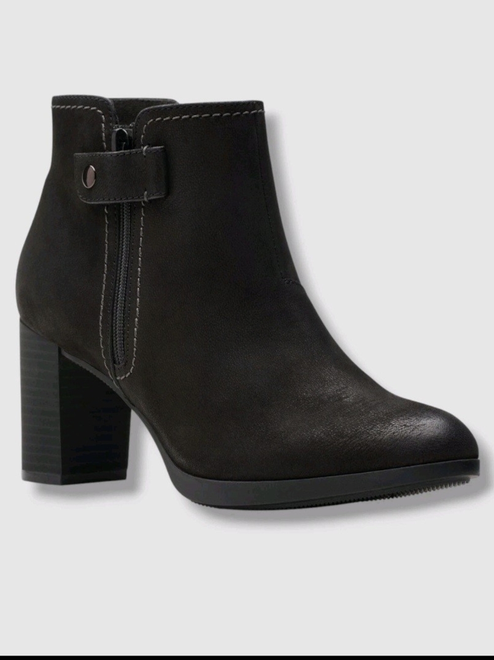Clarks
Bayla Rose Black Suede with Block Heel